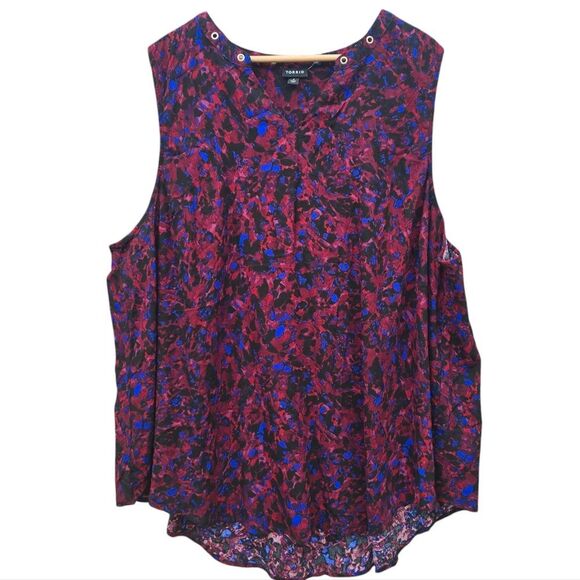 Torrid -245 Sleeveless Crepe Animal Print Top Blouse Women's Plus size 4X - Picture 2 of 10